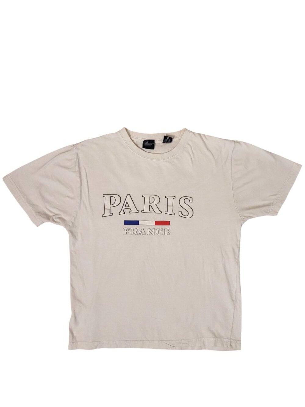 Y2K Paris France Cotton Crewneck SS T-Shirt Unisex Size Small Ink Collection